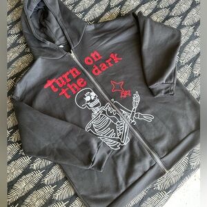EUC Skeleton Zip Up Hoodie - XL